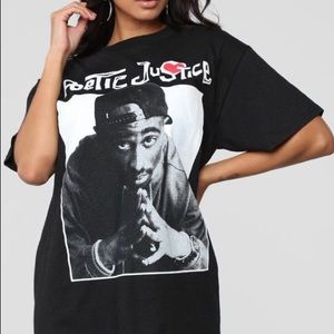 Fashionova Poetic Justice Tupac oversized Tshirt